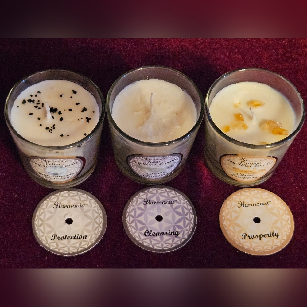 Set of 3 Harmonis votive candles
